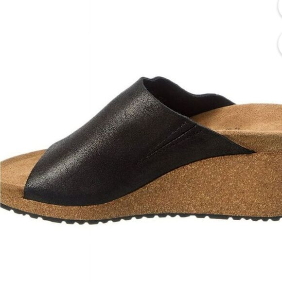 Birkenstock Papillio Namica Suede Sandal- Antique Black Washed Metallic - Picture 5 of 11